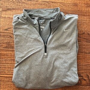 Nike Dri-Fit Gray Running Half-Zip Pullover